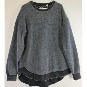 Womens XL Royce Reversed Out Ponchoville Fleece Gray